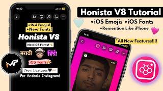 iOS Fonts+iOS Emojis On Android Instagram | Honista V8 Tutorial!