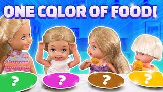 Barbie - Eating Only One Color of Food for 24 Hours | Ep.225