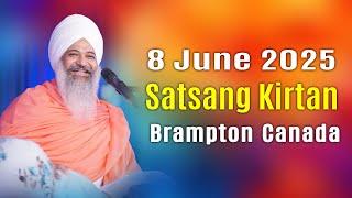  Live | 8-June-2025 | Brampton Canada | Satsang Kirtan | Sant Trilochan Darshan Das Ji