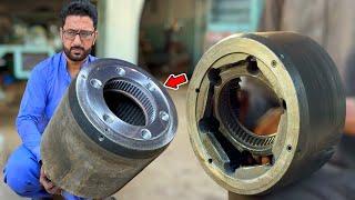 Due to OverLoad Excavator Wheel Hub was Broke Into Pieces, How Amazingly Repaired By Expert Mechanic