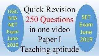 UGC NTA NET Quick Mock Test of 250 questions. SET Exam 2019.
