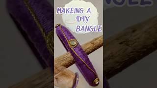 Diy Bangle Makeing Idea |With beads and thin golden thread #homadebangle #jewelcraft #diy #bangle