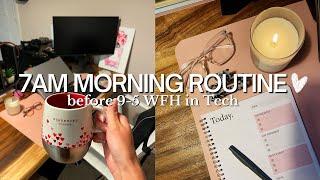 WFH Morning Routine | Working 9-5 in Tech Sales from Home Vlog