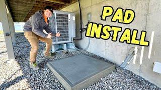 Installing a Concrete Pad for a Heat Pump Unit