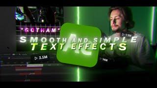 HOW TO MAKE: Smooth Text Effects for YOUR EDITS | AFTER EFFECTS TUTORIAL