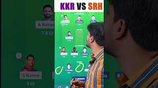 KKR vs SRH Team of Dream11, SRH vs KKR Fantasy Team and Tips, Playing11