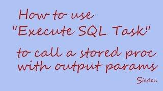 SSIS "Execute SQL Task" - stored procedure with input parameters, output parameters & return value.