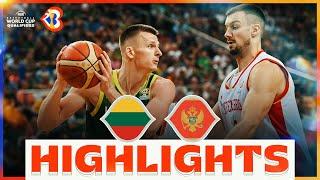  LTU -  MNE | Basketball Highlights - #FIBAWC 2023 Qualifiers