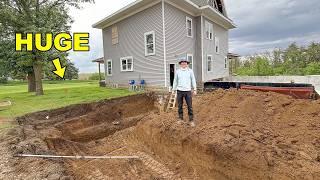 Digging The Foundation For My HUGE Mansion Addition!