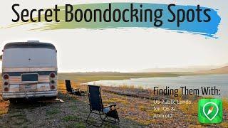 How We Find Secret RV Boondocking Sites - Using US Public Lands App