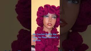 Crochet Ruffle Hat Tutorial |Step by Step Tutorial | Beginner friendly