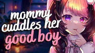 mommy girlfriend cuddles you  (F4M) [soft spoken] [comfort] [praise] [good boy] [asmr roleplay]