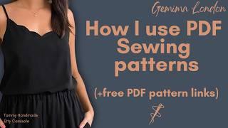 How to use PDF sewing patterns - an easy guide.