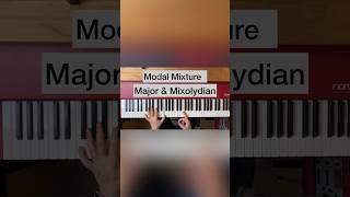 Modal Mixture: Major & Mixolydian        #musictheory #chords #mixolydian #pianotutorial