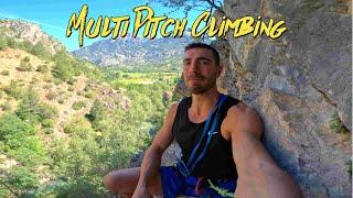 Climbing my first Multi-pitch in the Alps  #verticalthinking #rockclimbing #multipitch