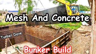 Building the walls on my bunker concrete form work JCB 3cx