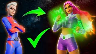 STARFIRE from TEMU?! How to get STARFIRE in FORTNITE! EPIC Superhero Skin Tutorial Dynamo Dancer