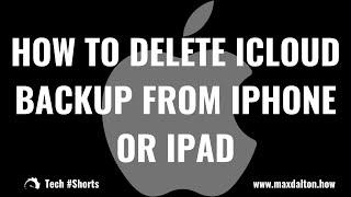 How to Delete iCloud Backup from iPhone or iPad: Tech #Shorts