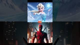 Elsa vs Deadpool vs Joker vs spider-man. (Superman, Maleficent) #shorts #ai