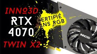 comptoprésentage de la RTX 4070 Twin X2 de la maison Inno3D