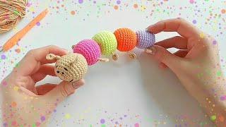  ДЕТИ ОБОЖАЮТ ЕЁ. СВЯЖИ ЕЁ И ТЫ. МИЛАЯ ГУСЕНИЦА КРЮЧКОМ.  CUTE CROCHET CATERPILLAR FREE PATTERN.