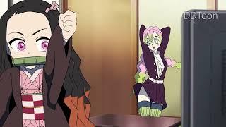 Cute Nezuko's Dance and Mitsuri's Zero Two Dance (feat. Obanai, Genya)