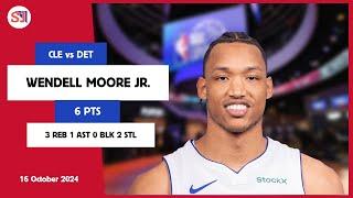 WENDELL MOORE JR. 6 PTS 3 REB 1 AST 0 BLK 2 STL | vs CLE 16 Oct 24-25 DET Player Highlights