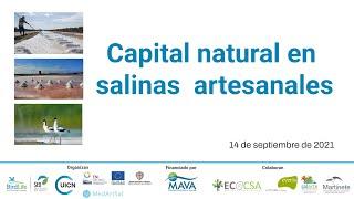 1.ª parte. Taller sobre capital natural en salinas artesanales