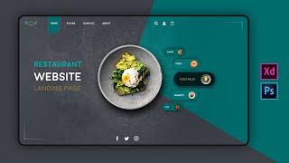 Landing Page Design In Adobe XD & Photoshop From Scratch ( Restaurant Website ) | #1: Design