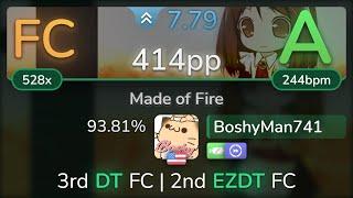 BoshyMan741 | Niko - Made of Fire [Oni] +EZDT 93.81% (414pp FC) - osu!