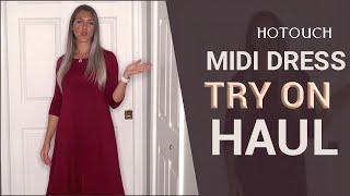 Flare Midi Dress Try on Haul | Hotouch ft. Christina Stewart