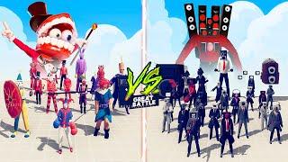 THE AMAZING DIGITAL CIRCUS vs TITAN SPEAKERMAN TEAM - Totally Accurate Battle Simulator TABS