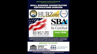 SBA Certifications Overview