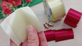 DIY Эти школьные бантики канзаши сделайте обязательно!! Kansashi de cinta de raso para el pelo