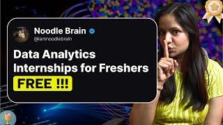 Top 5 Free Data Analytics Internships in 2025! | For Everyone |