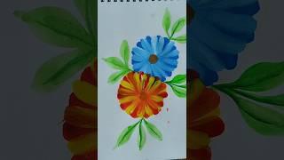 one stroke flowers painting tutorial for beginners #saimaart #paintingwatercolor #paintingideas