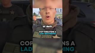 Cop THREATENS A Lady Recording 