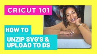 How to unzip SVG files and upload to Cricut Design Space