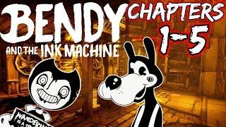 Bendy and the Ink Machine Chapters 1-5 FULL PLAYTHROUGH HD | Bendy and the Ink Machine Full Gameplay