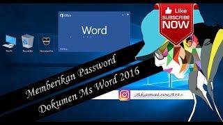 How to give password in ms word 2016 document