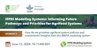 IFPRI Modeling Systems: Informing Future Pathways and Priorities for Agrifood Systems