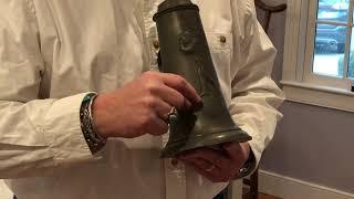 Wayne Mattox Talks Golf Antiques While Inspecting an Old Pewter Stein