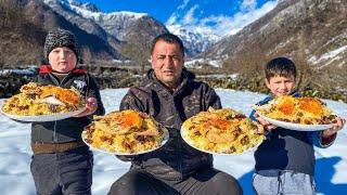 REZEPT FÜR TRADITIONELLES AZERBAIJANI PILAF! ECHTE DORFKÜCHE! KEIN SPRECHEN