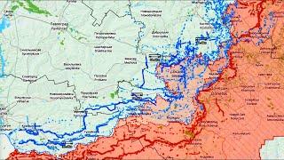 Карта боевых действий. Изменение линии фронта за 2024 год