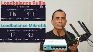 LOADBALANCE MIKROTIK VS RUIJIE #loadbalancer #loadbalance