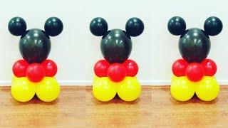 DIY -Easy Mickey mouse balloon centrepiece for birthday parties/Mickey theme table decoration ideas