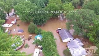 08-21-18 Mazomanie, WI - Drone Views of RECORD Flash Flooding and Town underwater