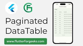 Mastering Data Presentation: Flutter PaginatedDataTable Example