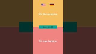 "She like " Learn easy German for Beginners: A Simple english sentences to Get You Started #