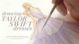 DRAW WITH ME  Taylor Swift fashion sketches